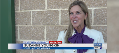 First Lady sa WHSV3 upang makipag-usap sa mga mag-aaral tungkol sa It Only Takes One initiative.